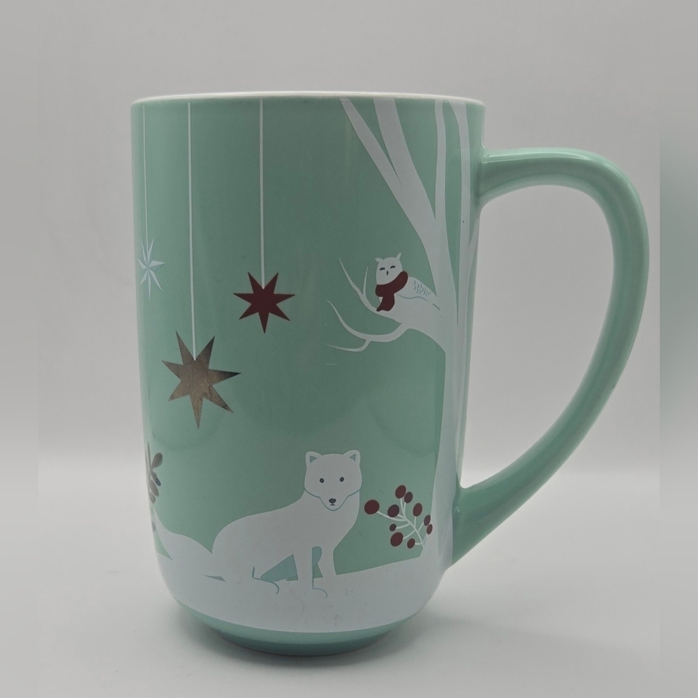DAVIDsTEA Winter Forest Mug Brandon Serbec Arctic Animals Mint Green